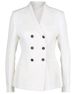 Anise cinched white linen blazer TAGLIATORE