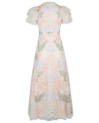 Robe longue brodée en tulle Elin Blossom Ankle Gown NEEDLE &THREAD