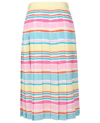 Multicolour striped silk midi-length pleated skirt MAISON COMMON