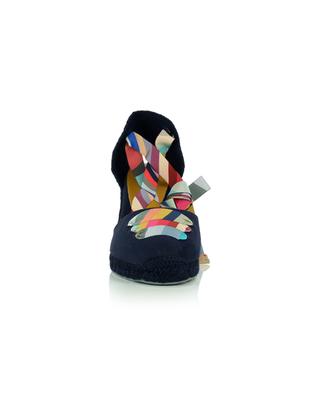 Coralia wedge fabric espadrilles with striped straps CASTANER
