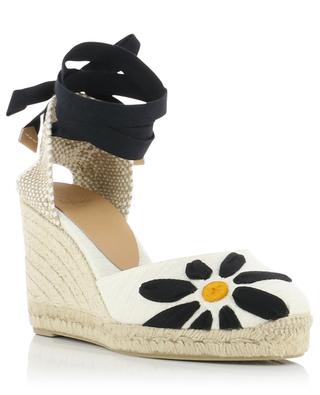 Candace Daisy 80 embroidered canas wedge espadrilles CASTANER