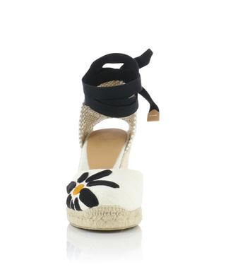 Candace Daisy 80 embroidered canas wedge espadrilles CASTANER