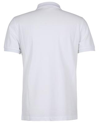 Cotton piqué polo shirt with oversize monogram and logo MONCLER
