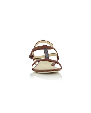 Flat strappy sandals in leather and beads FABIANA FILIPPI