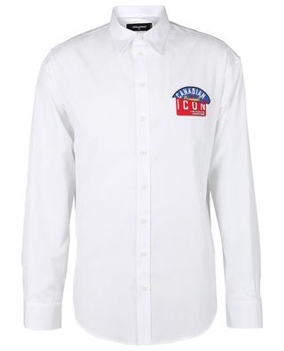 Cotton shirt with Canadian Icon patch DSQUARED2