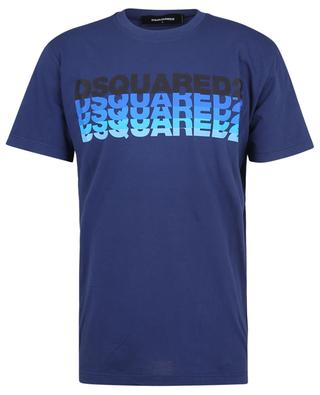 T-Shirt aus Baumwolle mit Print Ombre Logo Cool Fit DSQUARED2