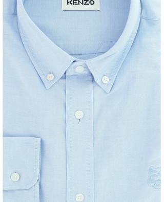 Tiger Crest embroidered textured cotton oxford shirt KENZO