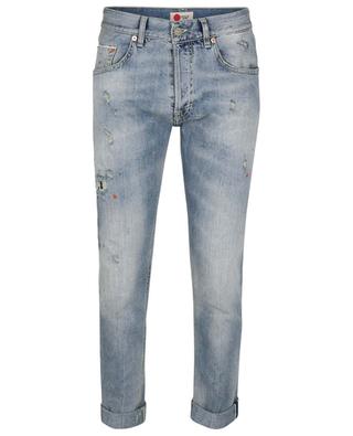 Icon faded regular fit  jeans with paint stains and scratches DONDUP
