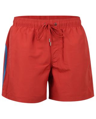 Monochrome swim shorts with tricolour stripe design SUNDEK
