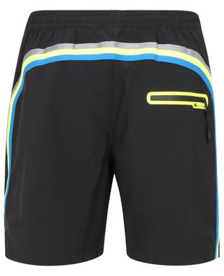 Tricolour stripe adorned stretch micro fibre swim shorts SUNDEK