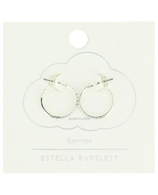 Silver-plated zirconia crystal hoop earrings ESTELLA BARTLETT
