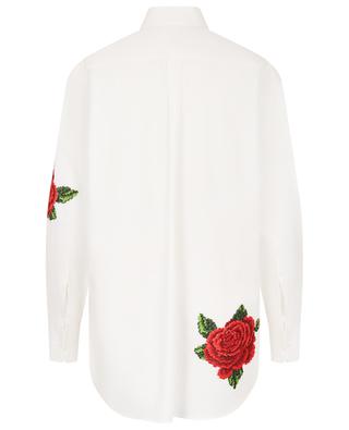 Langärmeliges Hemd aus Baumwolle und Seide Roses DOLCE & GABBANA