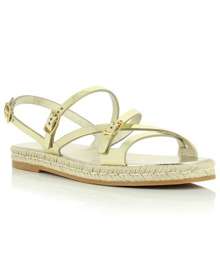 Flat golden leather sandals TOD'S