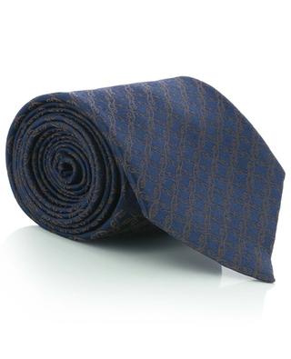 Tie and pocket square gift set with logo pattern BRIONI