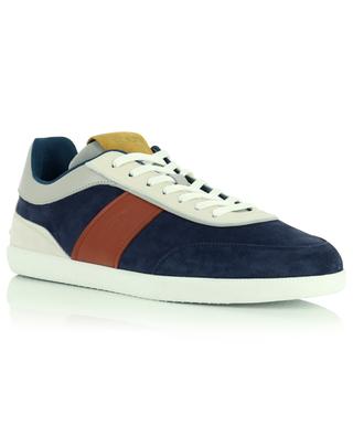 T Cassetta Leggera Ira navy blue suede and smooth leather low sneakers TOD'S