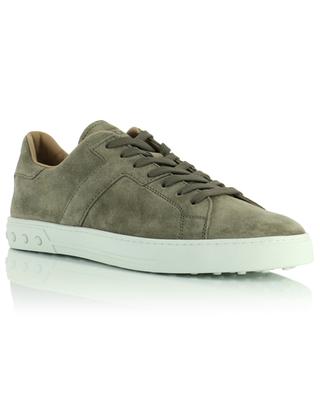 New Modello Sport monogrammed low-top lace-up sneakers in suede TOD'S