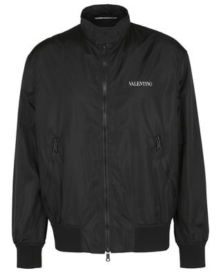Water repellent nylon bomber jacket with logo print VALENTINO