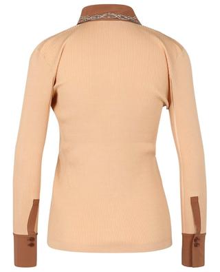 Art Nouveau embroidered fitted knit shirt CHLOE