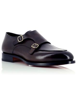 Monkstrap shoes in polished leather SANTONI