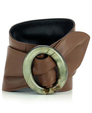 Brown leather waist belt N.D.V PROJECT