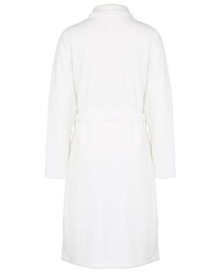 Fleece bath robe with satin details LAURENCE TAVERNIER
