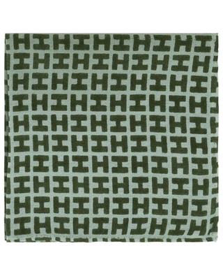 Bademini-CS monogrammed cashmere and silk pocket square HEMISPHERE