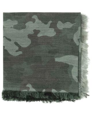 Écharpe en laine et lin imprimée camouflage Pamousmall HEMISPHERE