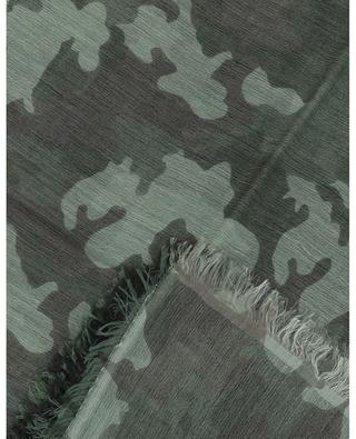 Écharpe en laine et lin imprimée camouflage Pamousmall HEMISPHERE