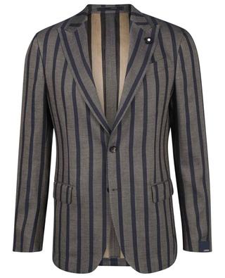 Striped blazer in linen, cotton and silk LARDINI
