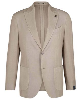 Piqué textured wool, silk and cashmere blazer LARDINI