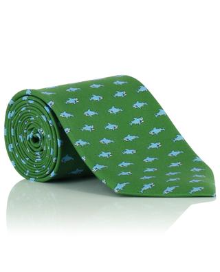 Cravate en soie imprimée requins FEFE NAPOLI