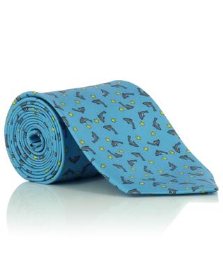Cravate en soie imprimée dauphins FEFE NAPOLI