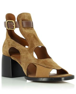 Gaile 65 high-top suede sandals with block heel CHLOE
