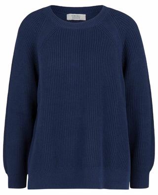 Organic cotton round neck rib knit jumper BONGENIE GRIEDER