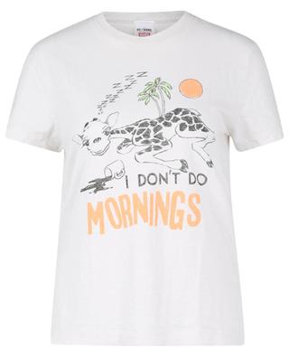 70s Loose Tee 'iDON'T DO MORNINGS' giraffe printed T-shirt RE/DONE
