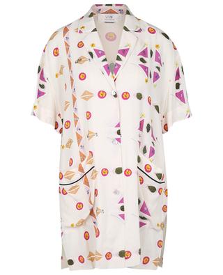 Mini robe chemise en crêpe Pressed Botanical VICTORIA VICTORIA BECKHAM