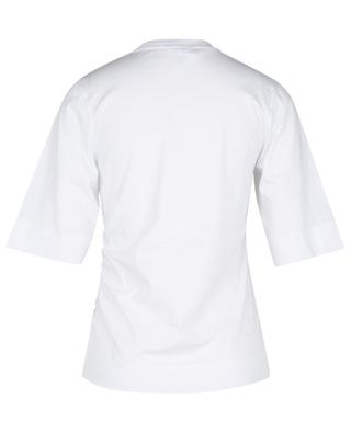 Gathered organic cotton jersey T-shirt GANNI