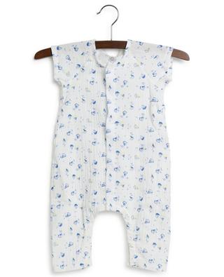 Baby cotton jumpsuit with boat print PETIT BATEAU