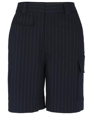 Anzug Chino Shorts mit hohem Taillenbund und Nadelstreifenmuster GANNI