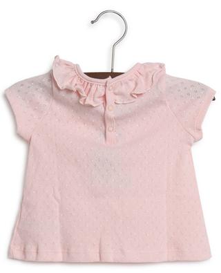 Baby blouse in open-work jersey with polka dots PETIT BATEAU