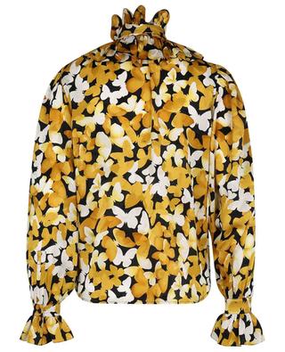 Butterfly printed jacquard silk blouse SAINT LAURENT PARIS