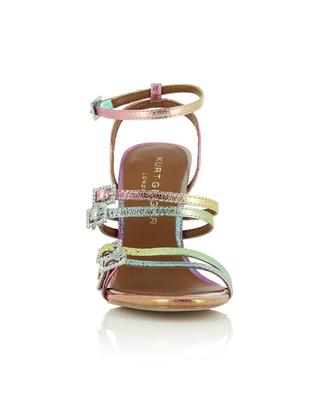 Pierra 100 heeled iridescent metallic leather sandals KURT GEIGER LONDON