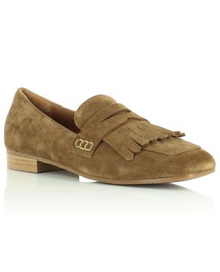 Suede loafers with fringes and square ends BONGENIE GRIEDER