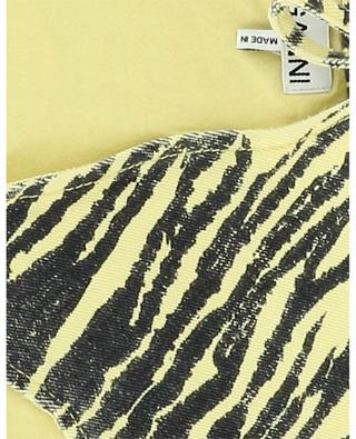 Pale Banana tiger pattern large denim collar GANNI
