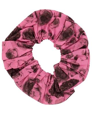 Haargummi mit Rosenprint Shocking Pink GANNI