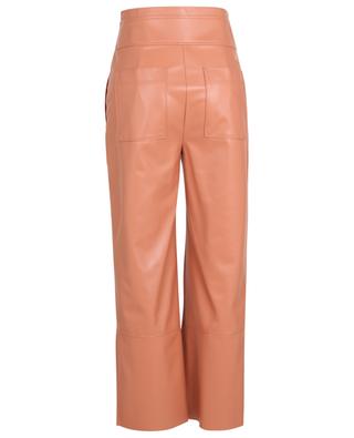 Faux nappa leather high-rise wide-leg trousers MARC CAIN