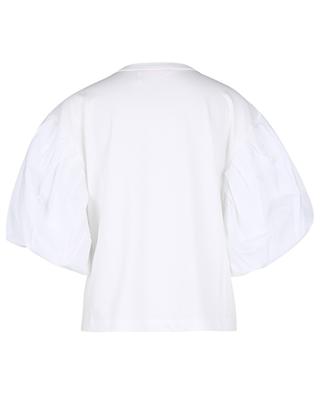 Boxy jersey T-shirt with poplin puff sleeves SEE BY CHLOE