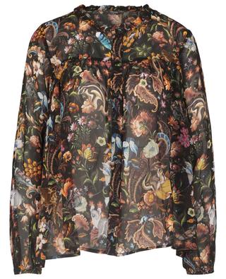 Langarm-Bluse mit Blütenprint Dark Flowers PRINCESS
