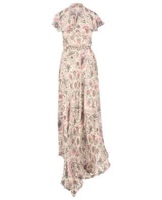 Langes Kleid aus Seide mit Rüschen und floralen Paisley-Prints ETRO
