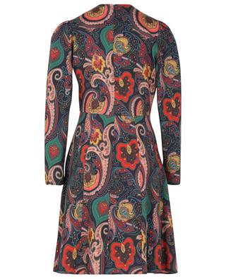 Short flared wool dress with floral Paisley print ETRO